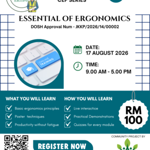Essentials of Ergonomics (5 CEP) - 17 August 2026